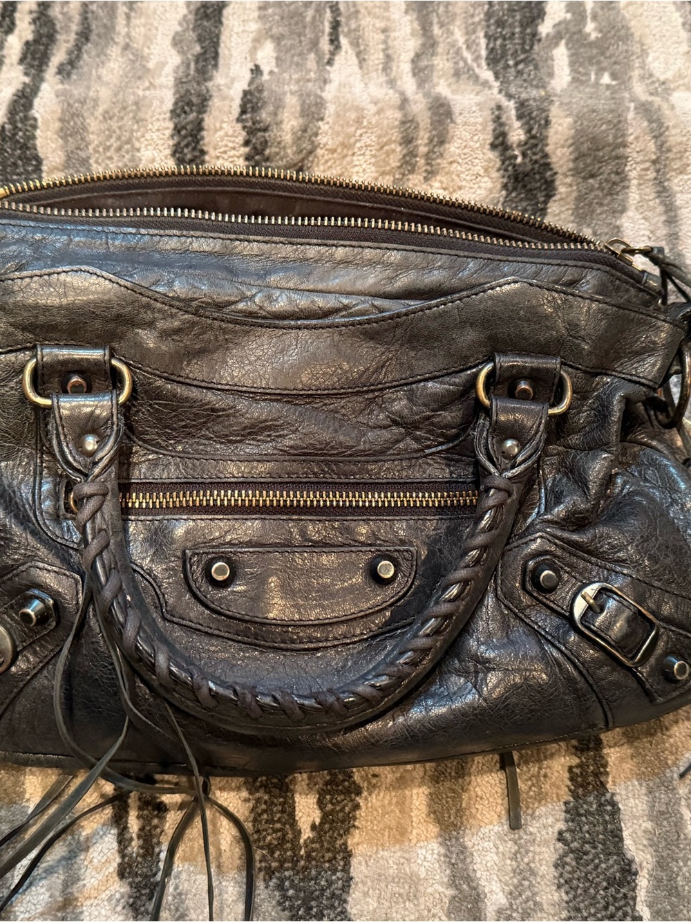 Balenciaga Mini The City Black 2Way Handle Shoulder Handbag GORGEOUS